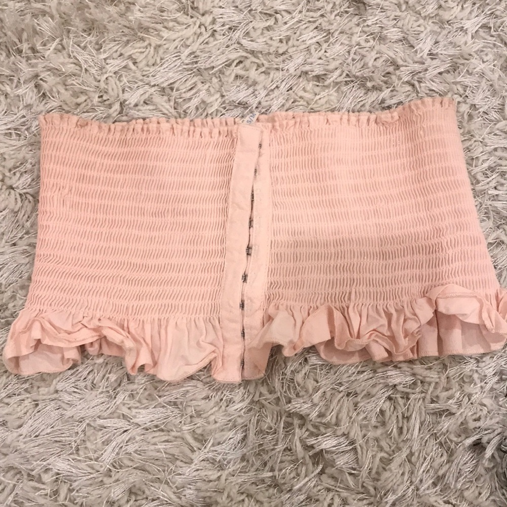 Pretty pink tube top!